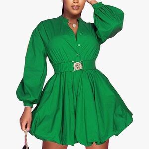 Elegant Green Women's Dress